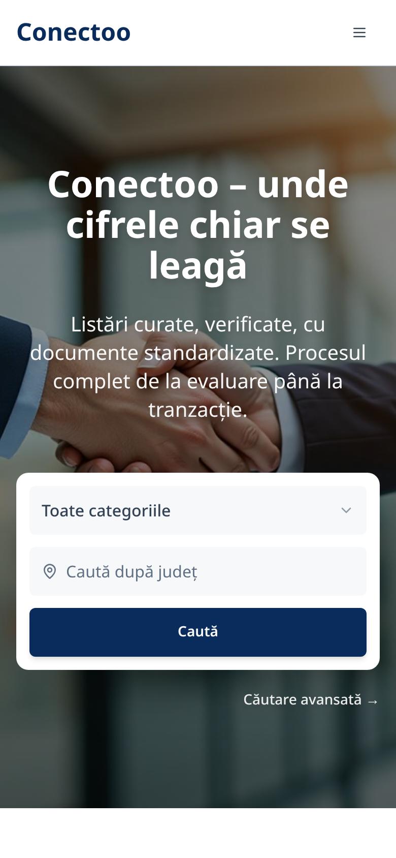 Conectoo pe telefon, ecranul 1