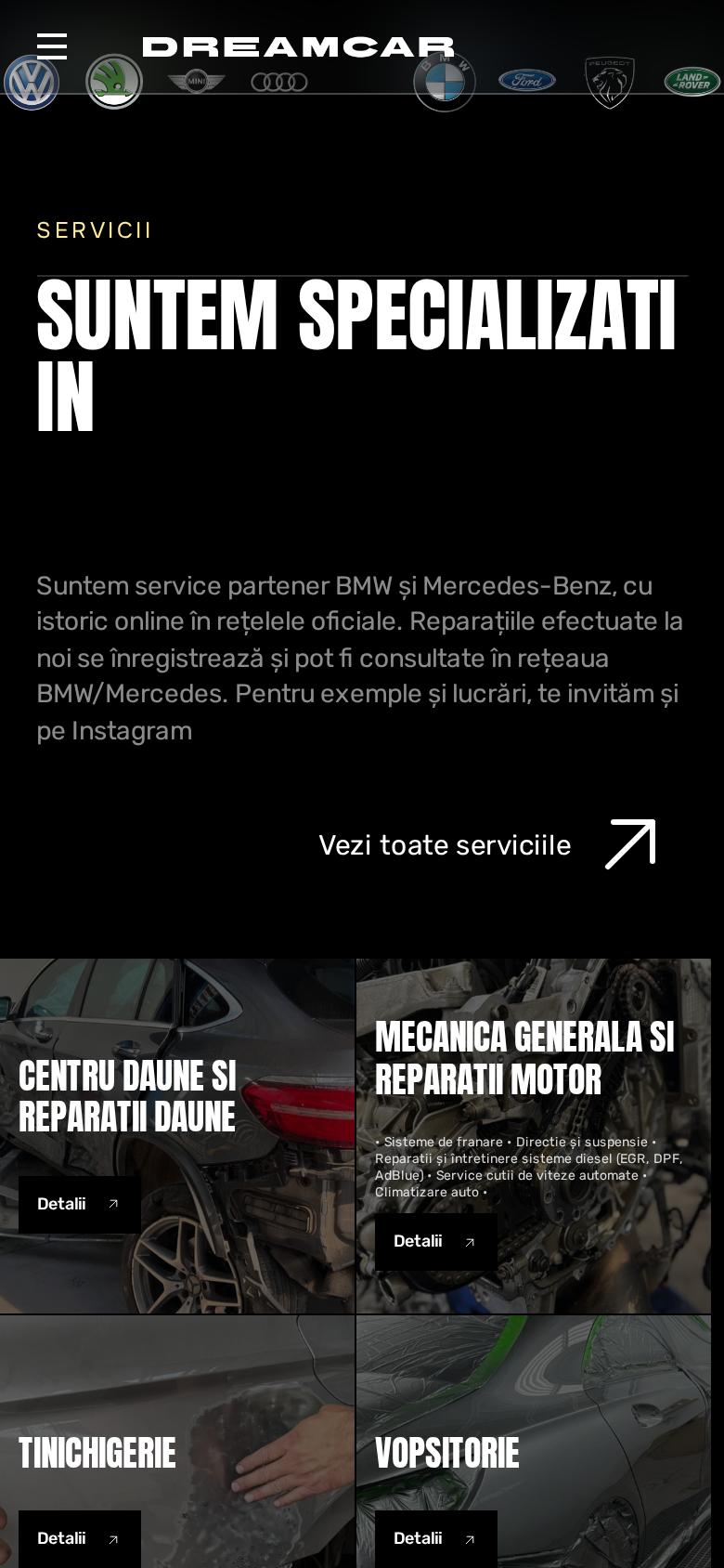 DreamCar pe telefon, ecranul 1