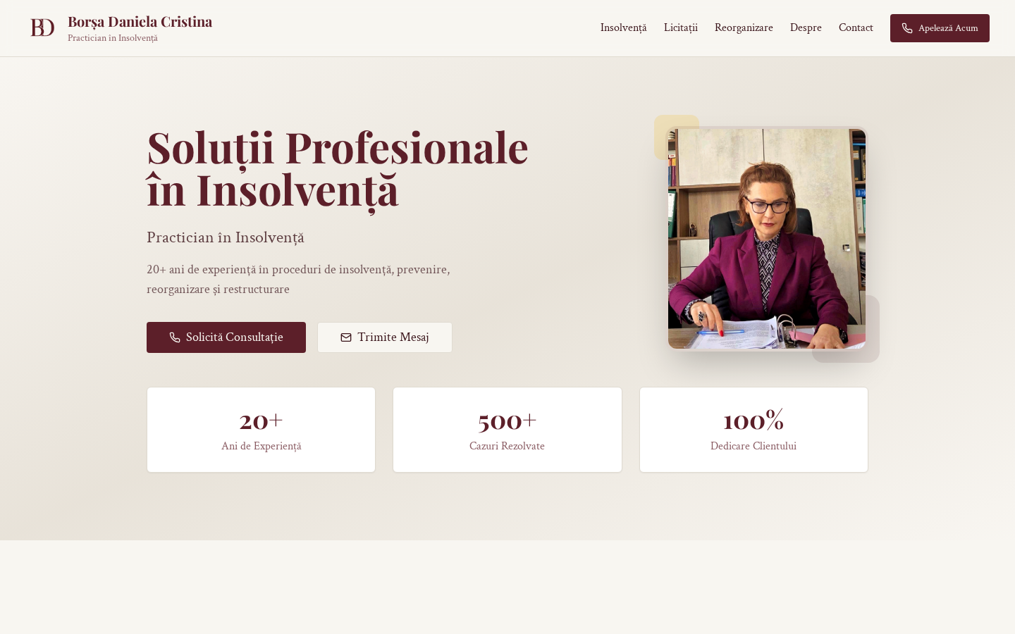 Site realizat pentru Insolvența BD