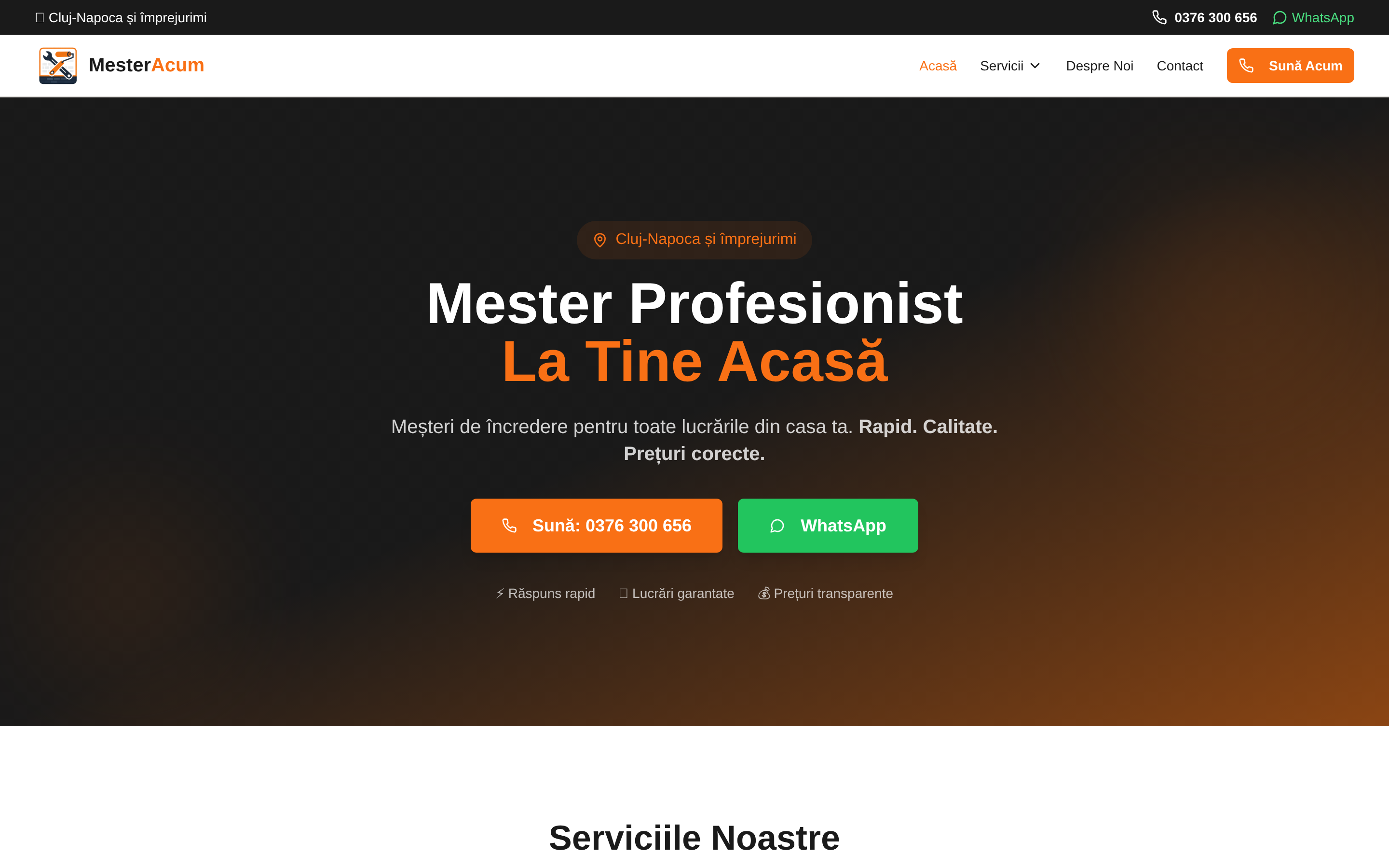 Site realizat pentru Meșter Acum