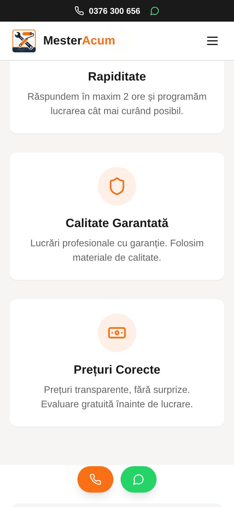 Meșter Acum pe telefon, ecranul 3