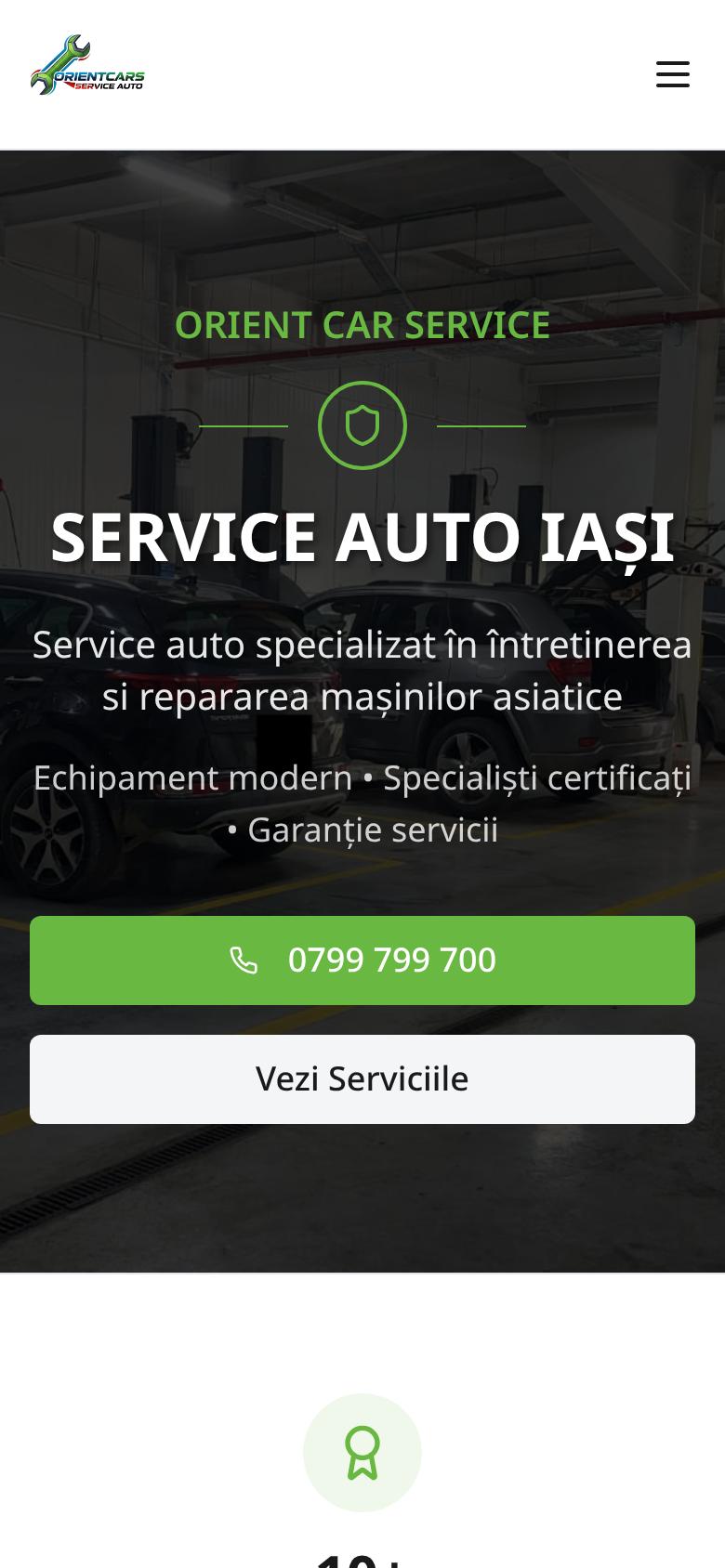 Orient Cars pe telefon, ecranul 1
