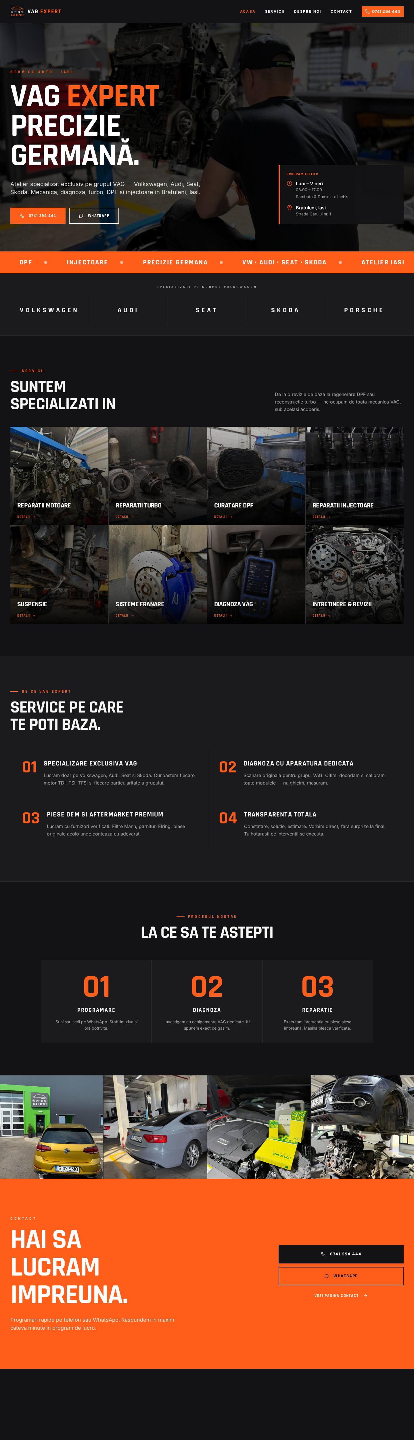 Pagina principală a site-ului VAG Expert